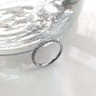訂製-Marriage-18K/750白金鑲鑽石花紋戒指
