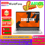 AMVIE Lenovo แล็ปท็อป Xiaoxin 14 2024 AI PC R7 8845H 16G/32G RAM 512G สมุดโน้ต SSD Radeon 780M 100% GB หน้าจอ14 "คอมพิวเตอร์บาง YEVBQ