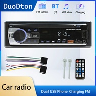 Duodton เครื่องเล่น MP3สเตอริโอวิทยุในรถยนต์เครื่องเล่น TDA-1028บลูทูธระบบดิจิทัลเครื่องเล่นเพลงสเตอริโอระบบเสียง FM 60Wx4 USB/SD พร้อมอินพุต AUX บนแผงหน้าปัด