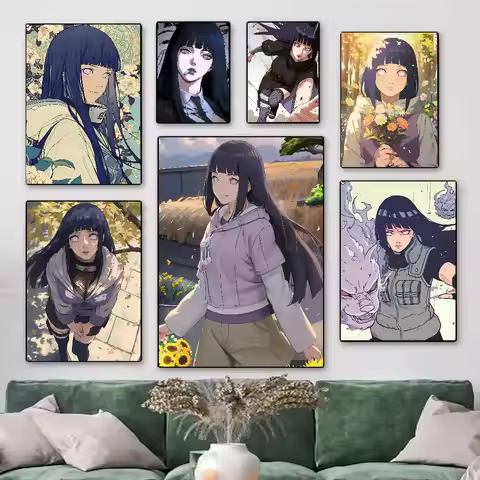 Anime Girl Cute H-Hyuuga H-Hinata Manga Posters HD Print Vintage Wall Art Decor for Home Study Room