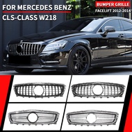 For Mercedes Benz CLS-Class W218 X218 C218 2012-2014 CLS350 CLS500 CLS550 Glossy Black Diamonds Gril