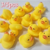 3/5 pcs Squeaky Duck Yellow Duck Bath Toys with Sound set bath toys duck rubber duck