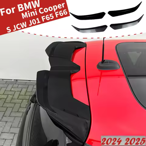 For BMW Mini Cooper S JCW J01 F65 F66 2024 2025+ Rear Roof Lip Spoiler Wing Tail Fin Guard Blade 2PC