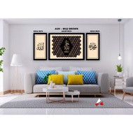 FRAME SET DECOR AUH BERCOLOR 36X48 18X36 (3 PANEL)