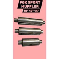 FGK Car Exhaust Centre Muffler Stainless Steel 10" 12" 14"