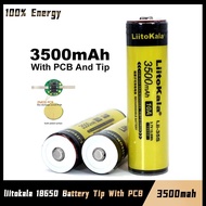 Liitokala Lii-35S Protected 18650 3500mAh Rechargeable Li-lon battery with 2MOS PCB 3.7V For Flashlight