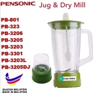 (Not Including Motor) High Quality PENSONIC BLENDER JUG & DRY MILL (1Set 2Unit) For Support Model PB