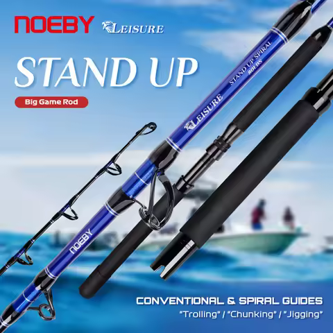 Noeby Big Game Fishing Rods 1.66m 1.7m 16-80lb Conventional Spiral Guides Trolling Chunking Jigging 