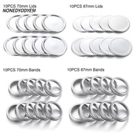 NONEDYODYE9I 10pc/10set Canning Lids Split-type Tinplate Wide Mouth Kitchen & Dining Jar Caps