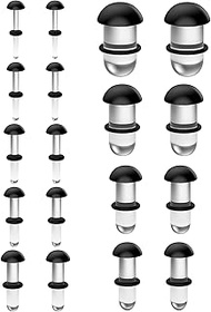 14G-00G Solid Acrylic Gauges Stretching Kit Plugs for Ears Gauges with O-Rings Single Flare Gauge St
