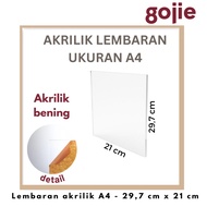 AKRILIK LEMBARAN UKURAN A4/ AKRILIK LEMBARAN BENING A4 TEBAL 2MM