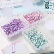 [Taiwan Ready Stock] Paper Clip 30 Pieces Paper Clip 90 Pieces Macaron Paper Clip Color Paper Clip S