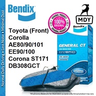[Front] Bendix General CT DB308GCT  Toyota Corolla AE80 AE90 AE101 EE90 EE100 Corona ST171 Disc Brak