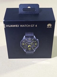 港版過保 Huawei 華為 Watch GT 4 46mm Black Fluoroelastomer Strap 黑色氟橡膠錶帶智能手錶
