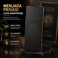 LAYAR [Min 10] Tempered Glass Privacy Oppo A57 A15 A15S A16 A16K A17 A17K A53 A54 A33 A60 A74 A77S A