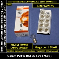 Toyota Corona Twincam 1987-1992 AT171 ST171 1.6 2.0 Osram P21W 12V 7506 Rear Turn Signal Light Bulb 