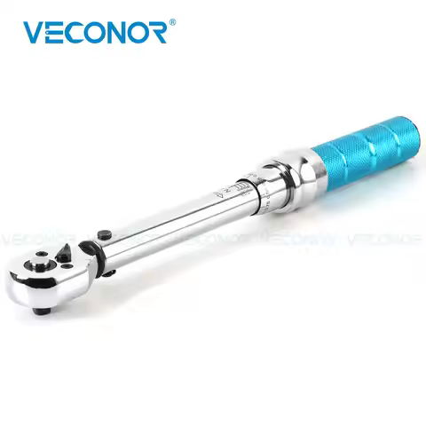 Torque Wrench 1/4 Inch Drive 5-25N.m Mirror Polshed Chrome Plated with Quick Release Reversible Head