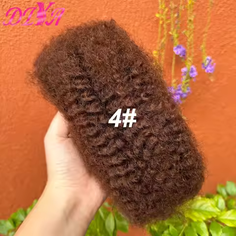 10-18inch Afro Kinky Bulk Human Hair Colored for Braiding Twist Peruvian QVR Remy Hair Dreadlock Afr