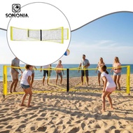 SONONIA Volleyball Training Net 4 Way Square PETG Weather Resistant Quick Install Stable Tension for