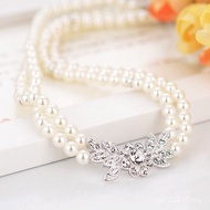 T Classy Suit Creative Red Bride200704New Necklace European American Version Korean Version Set Chai