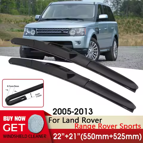 Front Car Wiper Blade 22"+21" For Land Rover Range Rover Sport i L320 2005-2013 Fit U Hook Arm Winds