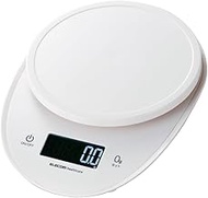 Elecom EKSA01WH Kitchen Scale, 0.02 oz (0.5 g) Unit, Up to 6.6 lbs (3 kg), Easy to See Screen Even W