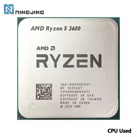 AMD Ryzen 5 3600 R5 3600 3.6 GHz Used GAMING Zen 2 Six-Core Twelve-Thread CPU 7NM 65W L3=32M 100-000