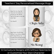 Personalised/Customised Appreciation Mugs Farewell | Colleague | Teacher Caricature Cartoon