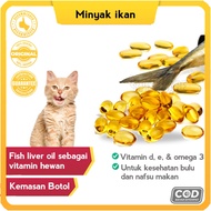 Minyak Ikan Suplemen Vitamin Kucing Omega 3 Premium Fish Oil - 50 dan 100 Kapsul