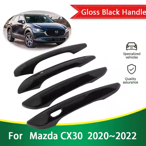 Fit for Mazda CX30 CX 30 CX-30 2020 2021 2022 Gloss Black Door Outer Handle Cover Creative Stickers 
