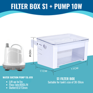 YEE Fish Tank Filter Box Three-In-One With Multi-Layer Filtering | Aquarium Filter | Filter Media