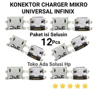 Selusin Konektor Charger Hp Infinix Smart 5 X657 X657C X657B Hot 10 Connector Casan Mikro Universal