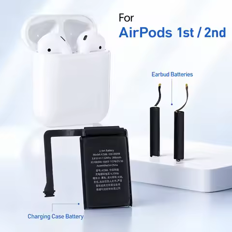 93mWh A1604 Replacement Battery for Apple AirPods 1st 2nd Gen A1523 A1722 A2031 A2032 Rechargeable C