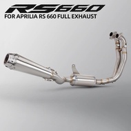 For Aprilia RS660 RS TUONO 660 2021-2024 Motorcycle Full Exhaust System Stainless Steel 60mm Muffler