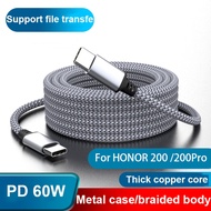 89KY 3M 5M 8M  60W Type C To Type C charger cable PD fast Charger Cable For HONOR 200 200Pro Camera 