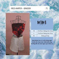 Bandana Bandana Bandana | BN008 + BN009 | Head Scarf | Red + Yellow Mountain Wall Pattern Chest Tie