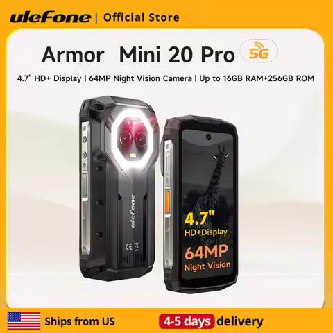 【Ships from US No tax】Ulefone 4.7" Rugged Phone Armor Mini 20 Pro 5G Android 14 16+256GB Smartphone 