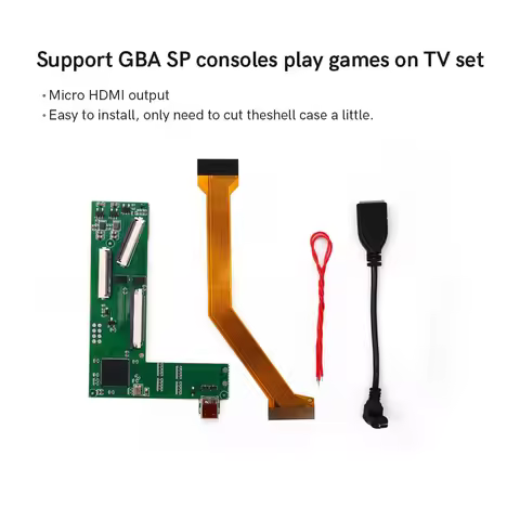 For GBA SP HDMI -Compatible Adapter Converter Kit For Gameboy Advance SP Console