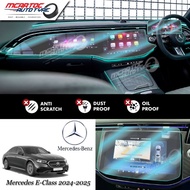 Mercedes Benz E Class E200 E350e 2024-2025 Super Screen Navigator and Instrument Panel Tempered Glas