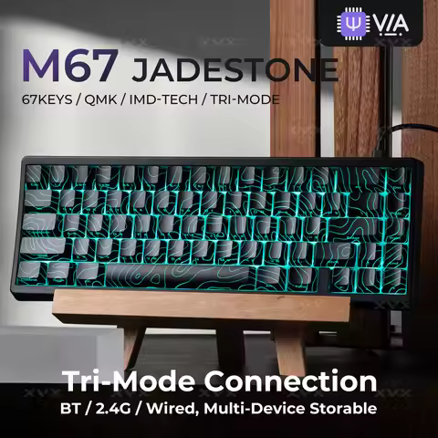 XVX M67 JadeStone Russian Layout Wireless Mechanical Keyboard With IMD-Tech Keycaps rgb Gaming Hot S