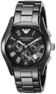 Emporio Armani Chronograph Black Dial Black Ceramic Men's Watch AR1400