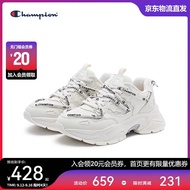 Champion美国冠军老爹鞋2024新款女男 厚底增高休闲鞋24FWC12 白色 43