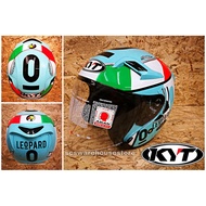 KYT Helmet Open Face Double Visor Venom Locatelli Leopard Original