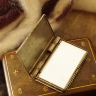 日本早期銀色書本藥盒 仁丹 含鏡 W249