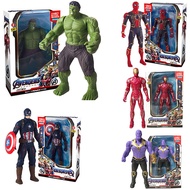 2024  Marvel Spiderman Hulk Ironman Anime Action Figure Toy Christmas Gift Pvc Movable Joints Luminous Doll Collection Model Toy