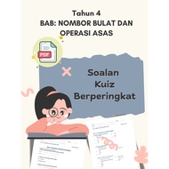 [ PDF / PRINTABLE ] Soalan Kuiz Berperingkat Matematik Tahun 4 - Nombor Bulat dan Operasi Asas MATH4