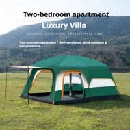 Waterproof Outdoor Camping Tent khemah camping 4-12 Person Windproof Sun Shelter with 2 Rooms and 1 
