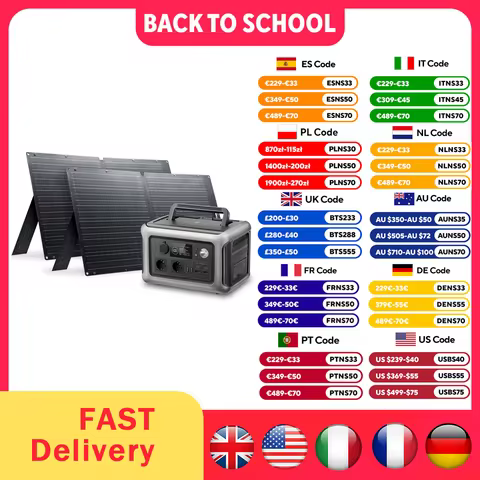 ALLPOWERS Solarpanel 100W 140W 200W Solar Energy Charger with LiFePo4 Battery 299Wh 600W Portable Po