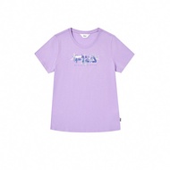 【任2件1290】FILA 女純棉短袖圓領T恤-紫色 5TEY-1521-PL