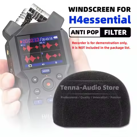 Recorder Mic Windscreen Pop Filter For ZOOM H4essential H4e H4 essential Windproof Microphone Windsh